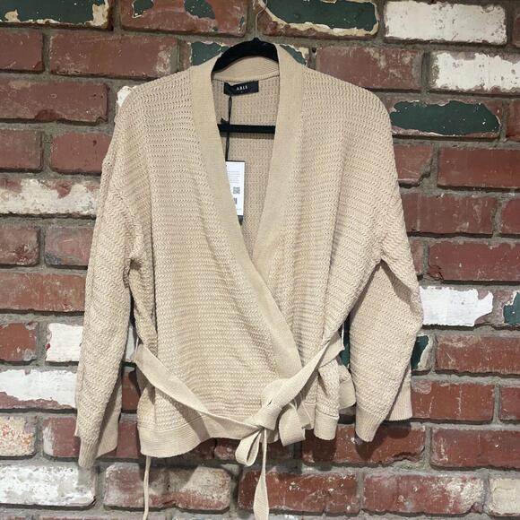 ABLE Luna Faux crochet cardigan wrap belt irish cream  size 1X NWT - Picture 2 of 6